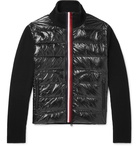 Moncler - Panelled Virgin Wool and Quilted Shell Down Jacket - Black