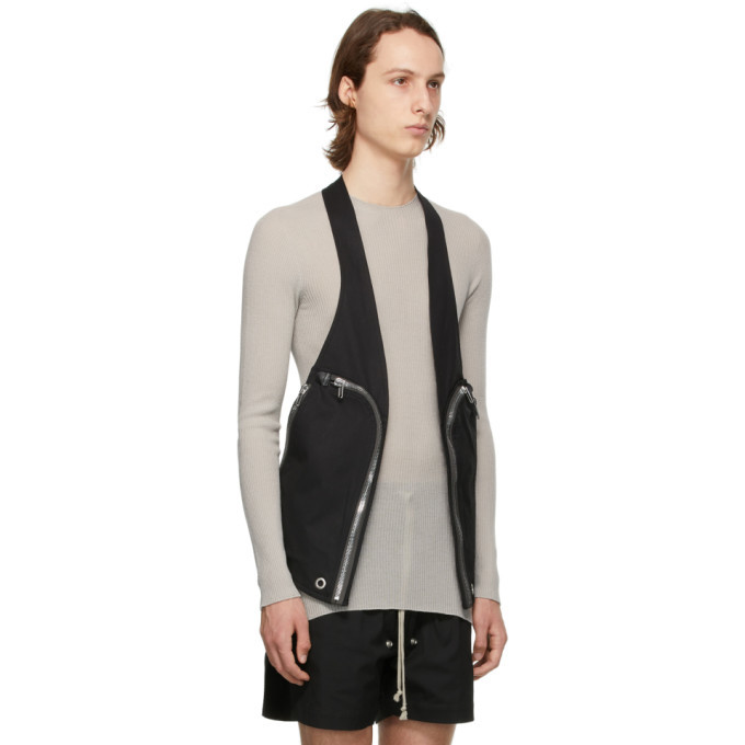 Rick Owens Black Bauhaus Vest Rick Owens