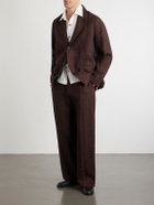Kartik Research - Rabari Embroidered Linen Suit Jacket - Brown