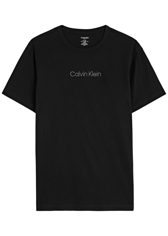 Photo: Calvin Klein Logo-embroidered Cotton Pyjama top Black