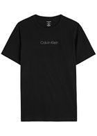 Calvin Klein Logo-embroidered Cotton Pyjama top Black