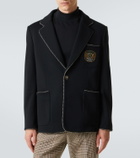 Valentino Embroidered virgin wool blazer
