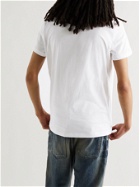 BALMAIN - Logo-Flocked Cotton-Jersey T-Shirt - White