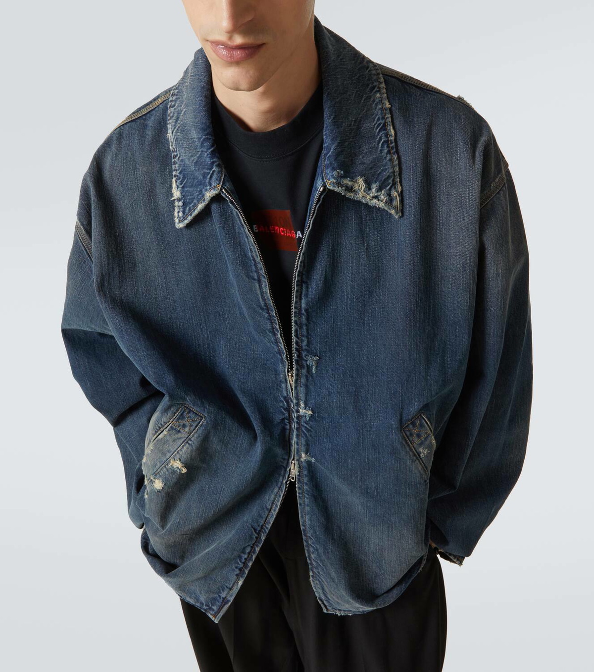 Balenciaga Distressed denim jacket