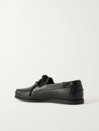 VINNY's - Boatman Full-Grain Leather Boat Shoes - Black