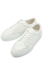Jude Llow Telier Panelled Grained Leather Sneakers White