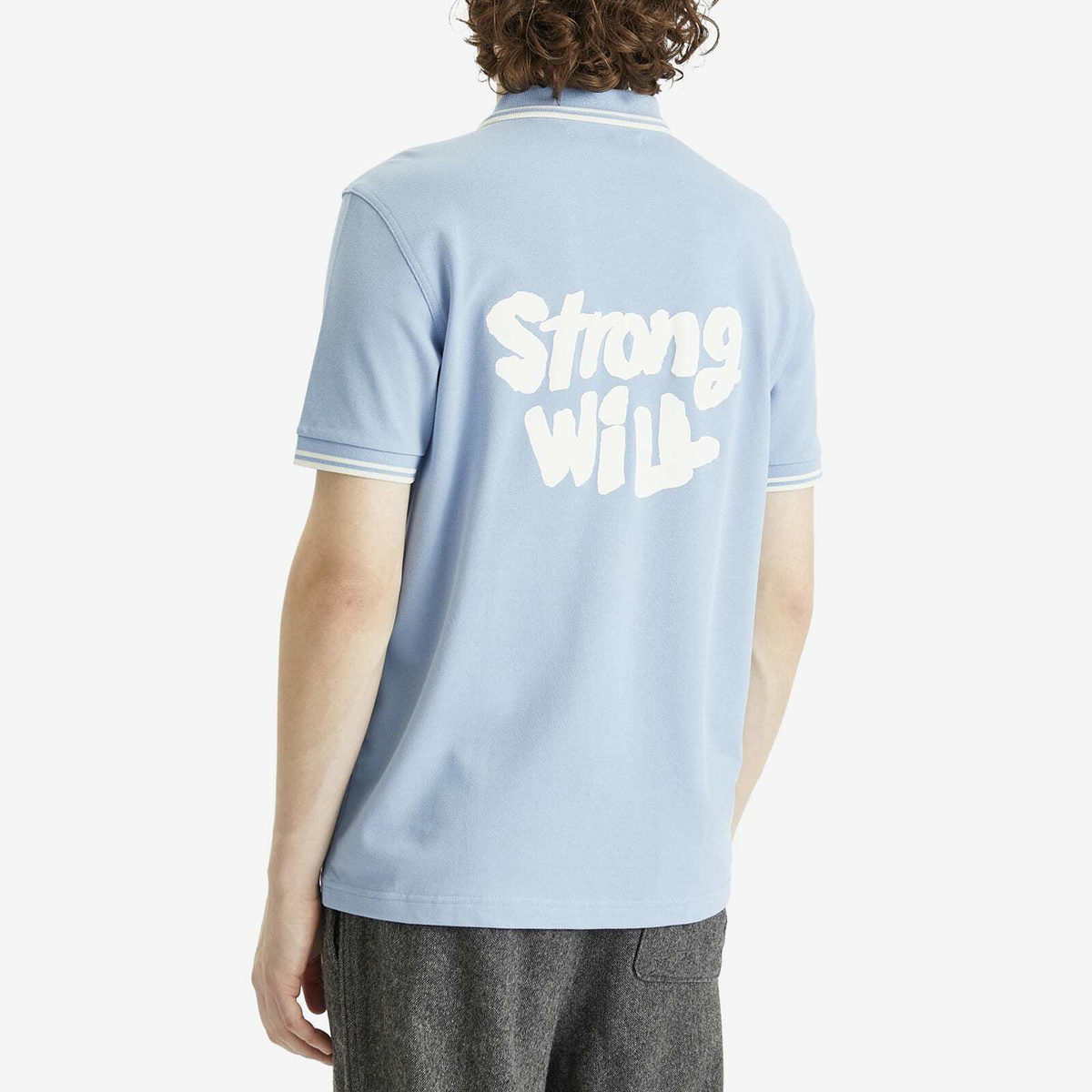 Comme des Garçons SHIRT Men's x Fred Perry Polo Shirt in Sky Blue