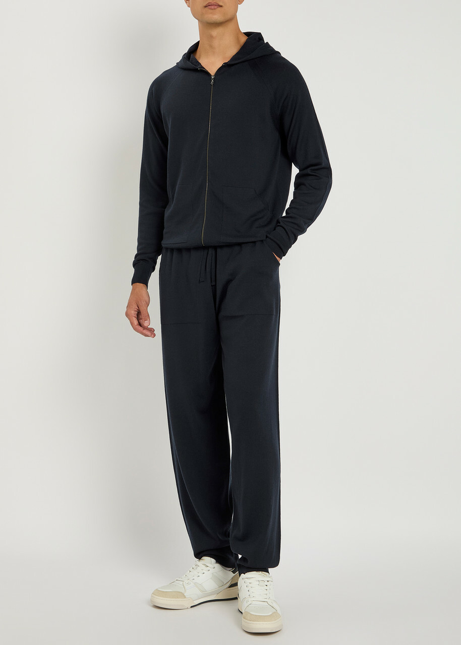 John Smedley Henning Wool Sweatpants Navy