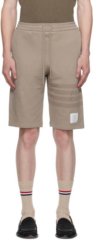 Photo: Thom Browne Beige 4-Bar Shorts