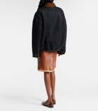 Miu Miu Shearling-trimmed denim jacket