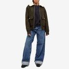 A.P.C. Ben Faux Fur Collar Jacket in Dark Green