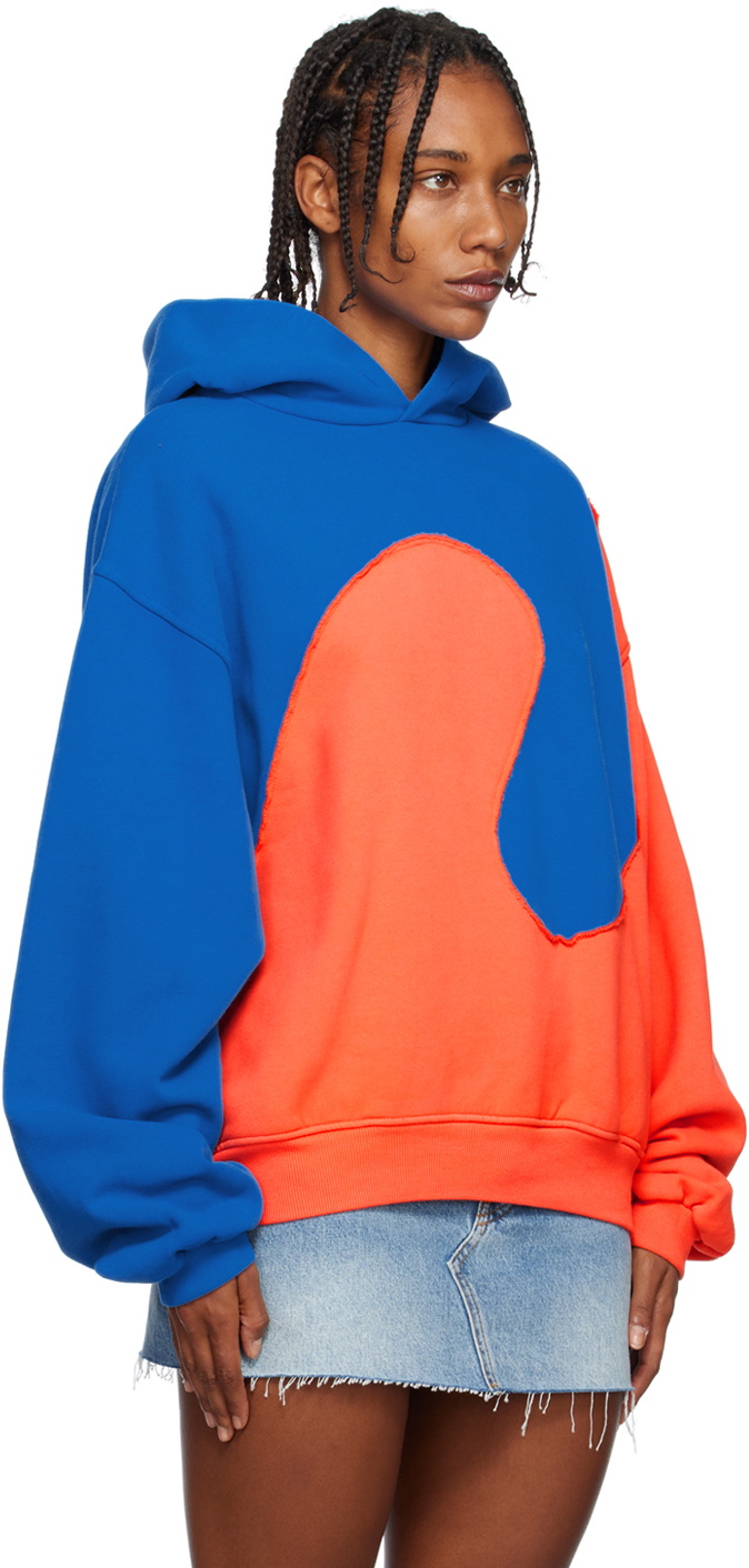 ERL Blue & Orange Swirl Hoodie