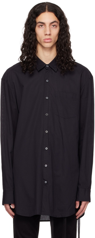 Photo: Ann Demeulemeester Black Striped Mark Shirt