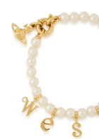Vivienne Westwood Leanne Letter-charm Pearl Bracelet - One Size