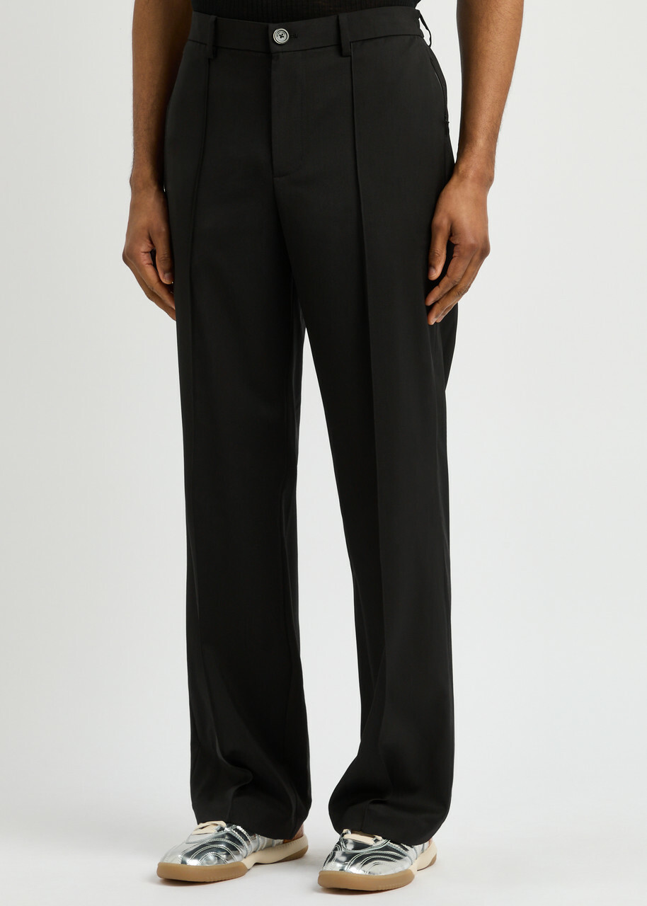 Helmut Lang Straight-leg Wool Trousers Black