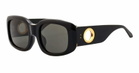 Linda Farrow Celeste - Black / Yellow Gold Sunglasses