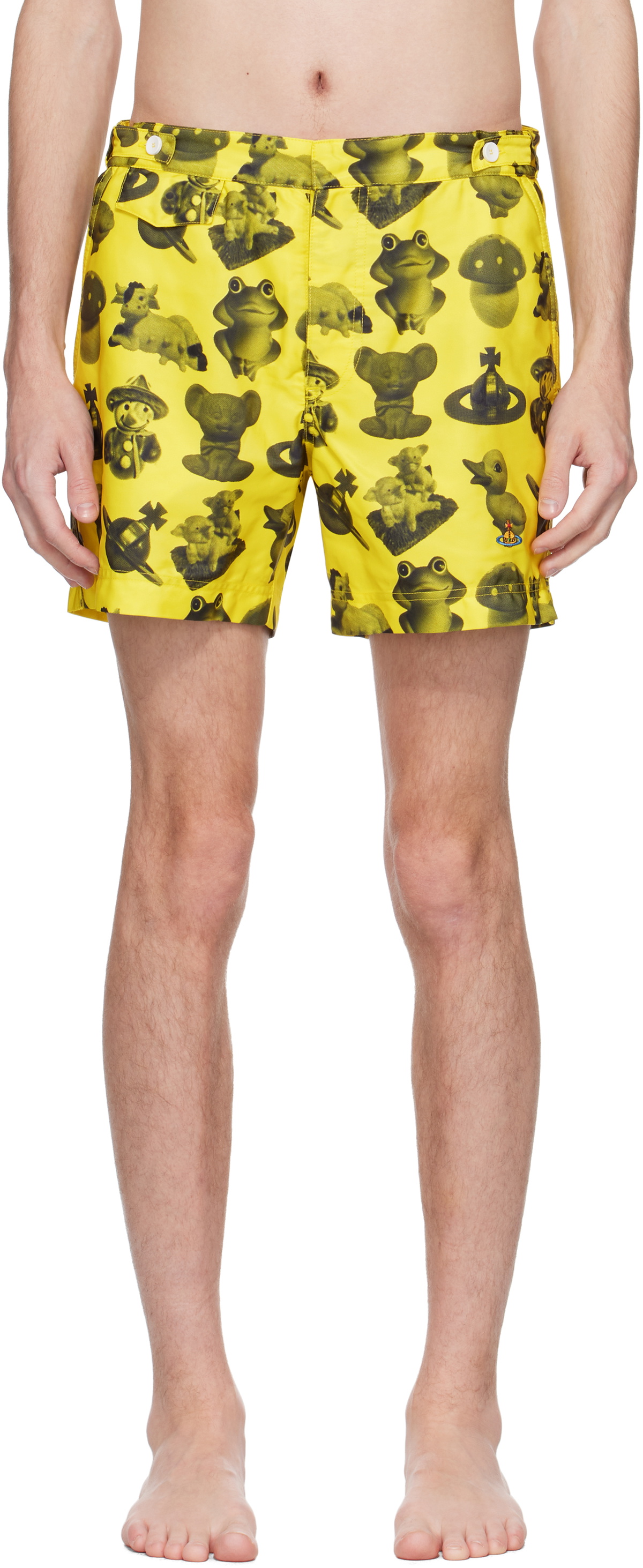 Vivienne Westwood｜TRAINING PANTS (BOXING SHORTS (3J0100 White & Orange Boxing Shorts by Vivienne Westwood on Sale