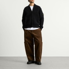 Stone Island Men's Pure Wool Bomber Jacket in Black