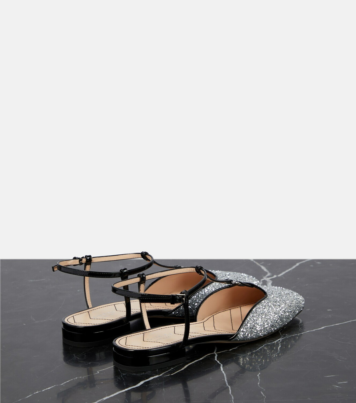 Gucci Double GG embellished ballet flats
