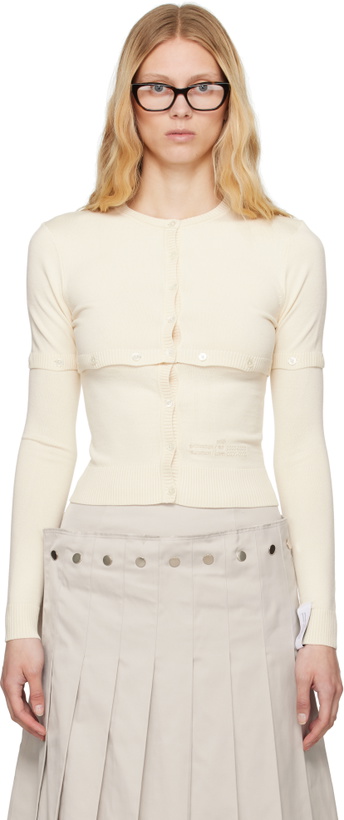 Photo: Rokh Beige Multi Button Layer Cardigan