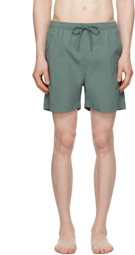 Photo: NORSE PROJECTS Gray Hauge Recycled Nylon Swim Shorts