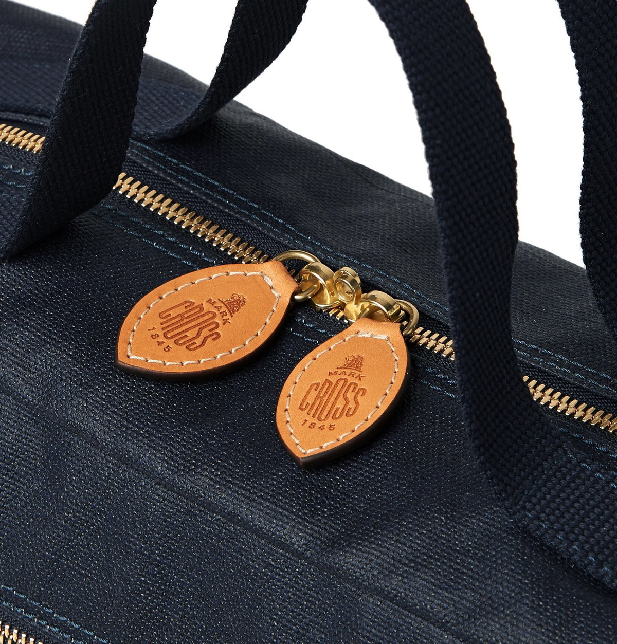 Mark Cross - Weatherbird Logo-Embroidered Waxed-Canvas Messenger Bag - Blue