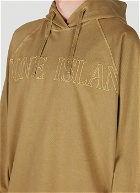 Stone Island - Logo Embroidery Hooded Sweatshirt in Brown