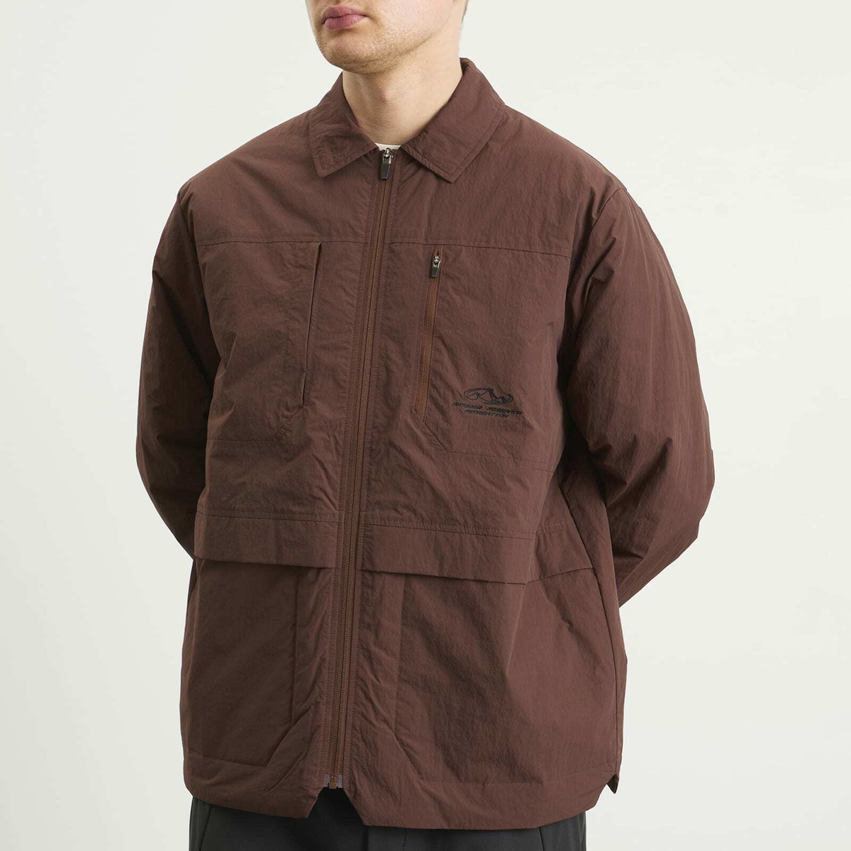 KA_YO_Prototype Men's Insulated Overshirt in Burnt Wine