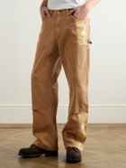 Cherry Los Angeles - Straight-Leg Panelled Printed Cotton-Canvas Trousers - Brown