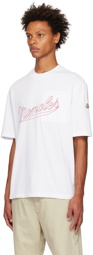 Moncler White Embroidered T-Shirt