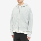 Palm Angels Men's Reverse Logo Zip Hoody in Light Grey