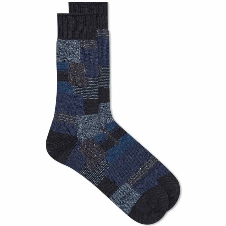 Photo: Anonymous Ism Patchwork Crew Sock in Navy