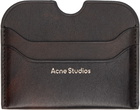 Acne Studios Brown Leather Card Holder