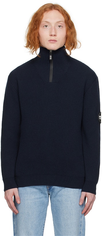 Photo: Giorgio Armani Navy Half-Zip Sweater