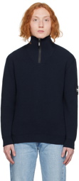 Giorgio Armani Navy Half-Zip Sweater