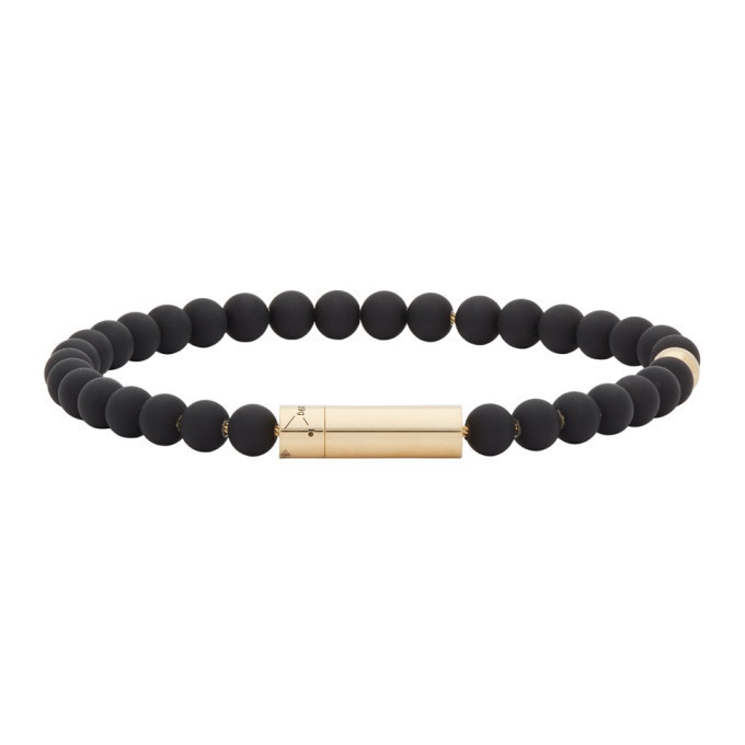 Photo: Le Gramme SSENSE Exclusive Black and Gold Beaded Bracelet