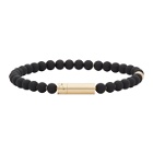 Le Gramme SSENSE Exclusive Black and Gold Beaded Bracelet