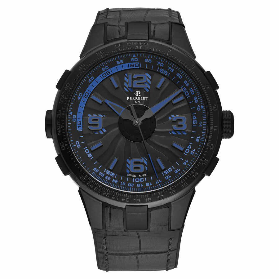 Perrelet Turbine Pilot Black Dial Mens Watch A1095/2