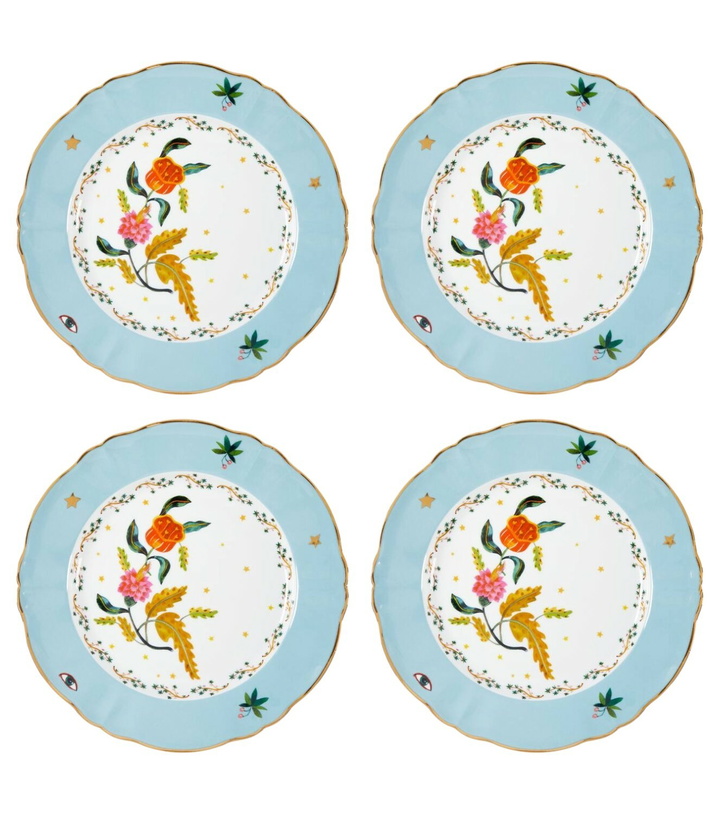 Photo: Bitossi Fabula Profumo set of 4 porcelain dinner plates