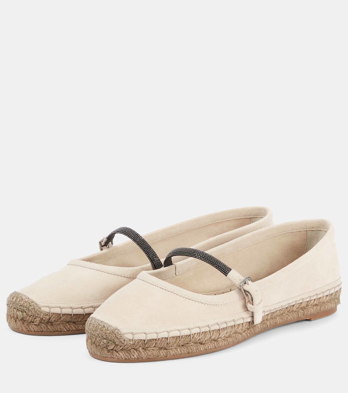 Brunello Cucinelli Monili suede espadrilles