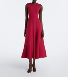 Roland Mouret Embellished wool and silk midi dress