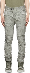 Boris Bidjan Saberi SSENSE Exclusive Green Resin Dyed Jeans