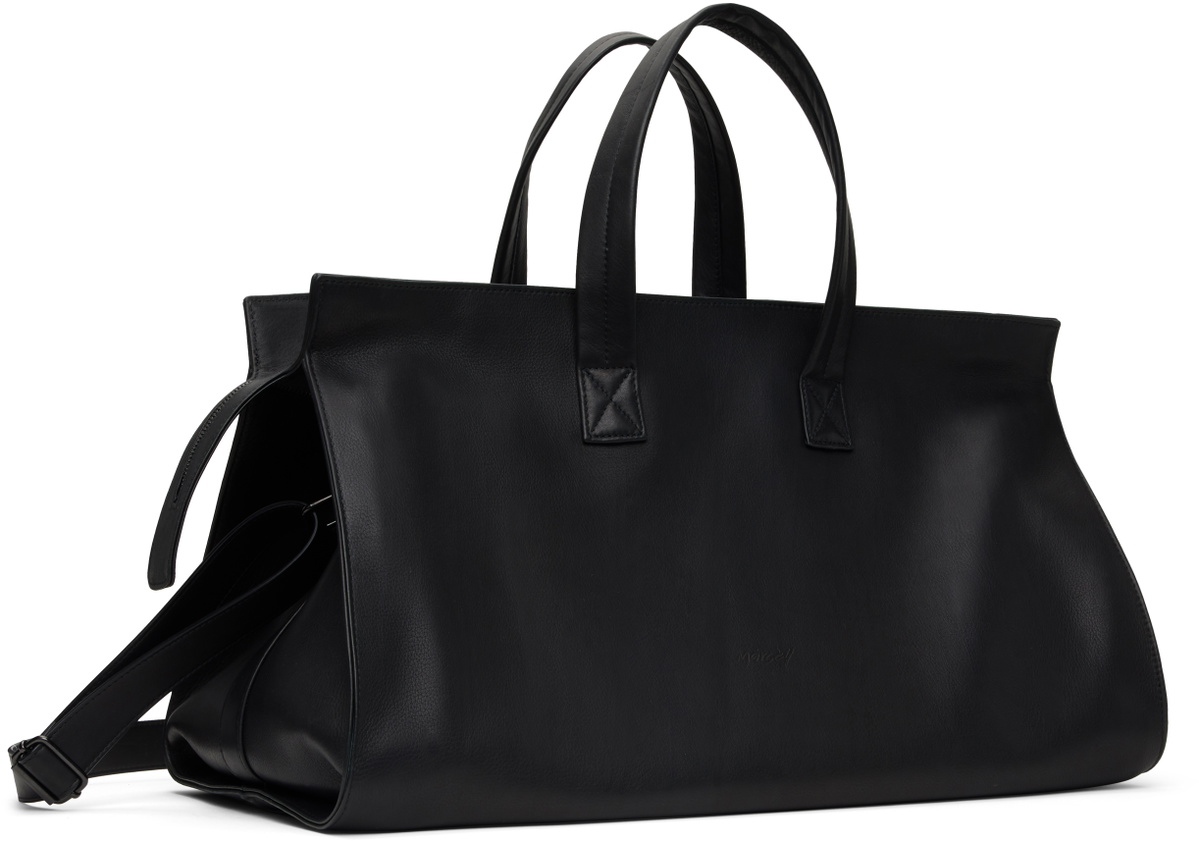 Marsèll Black Quarantotto Leather Weekender Duffle Bag