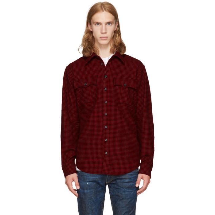 Photo: Dsquared2 Red and Black Check Canada Hiking Shirt