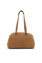 Diesel 1DR Dome-Suede shoulder bag with Oval D logo - Shoulder Bags - Unisex - Beige