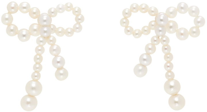 Photo: Sophie Bille Brahe White & Gold Rosette de Perles Earrings