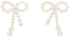 Sophie Bille Brahe White & Gold Rosette de Perles Earrings