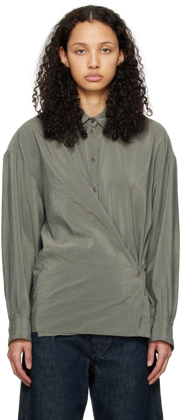 Robe Lemaire Col Classique Torsadée - Couleur Crème - 100% Coton - Taille 38 - Neuf Avec étiquettes