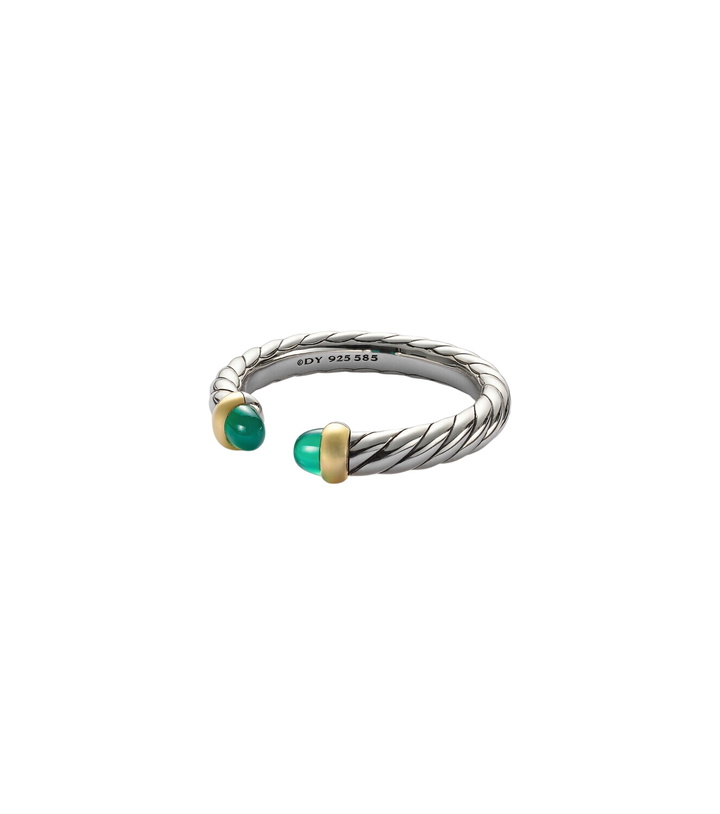Photo: David Yurman Petite Cable sterling silver ring with onyx