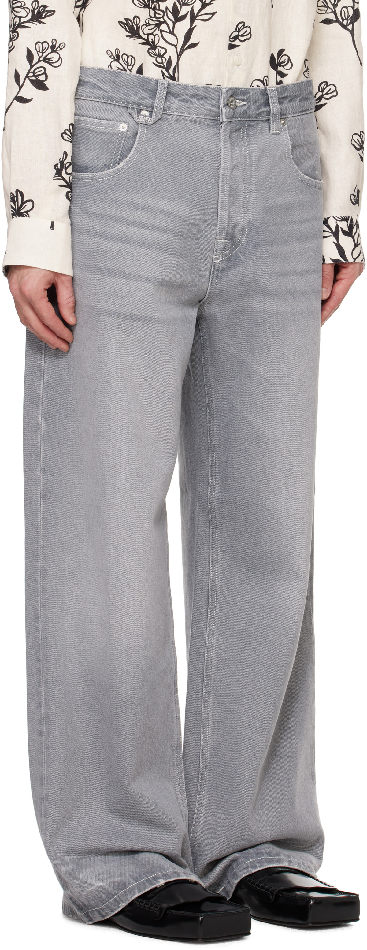 【値下げ】Jacquemus（ジャックムス）24AW 「LA CASA」デニム JACQUEMUS Gray La Casa 'Le de-Nîmes large' Jeans Jacquemus